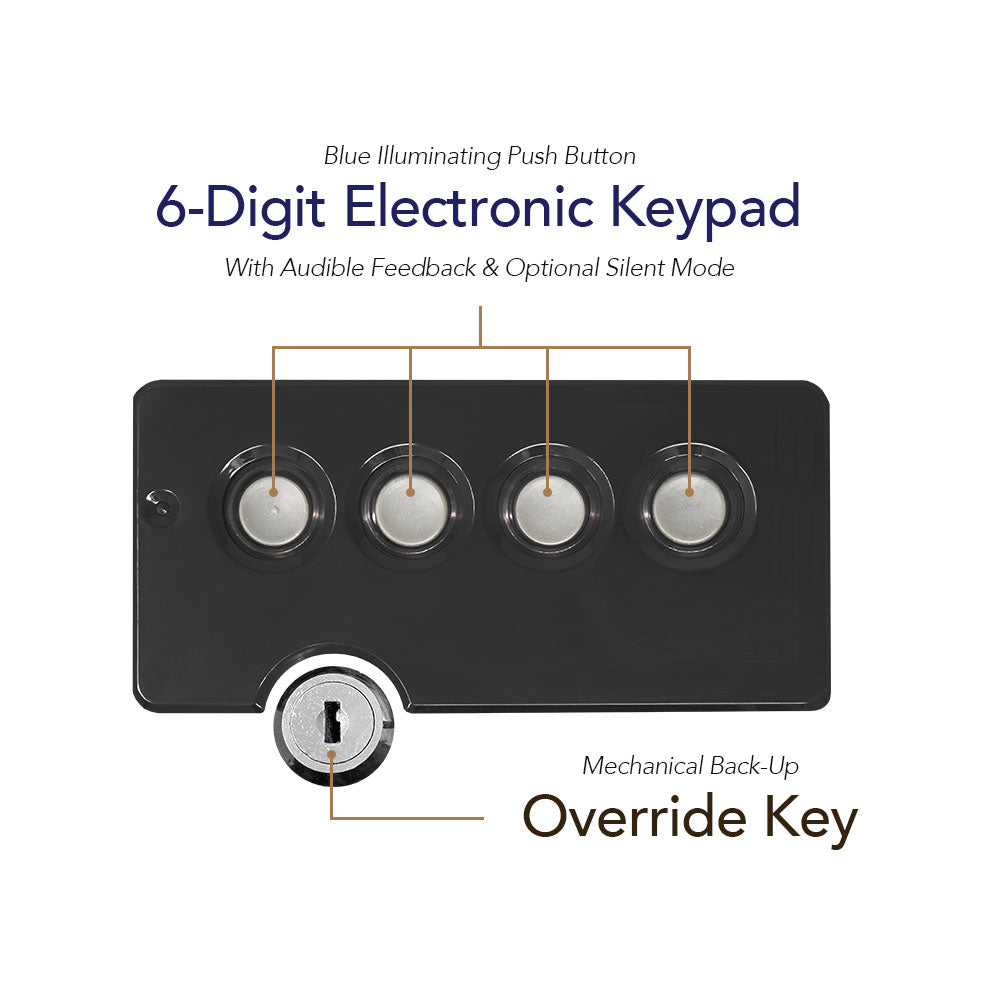 Stealth Handgun Hanger Safe Quick Access Electronic Pistol Security Box - Dean Safe 